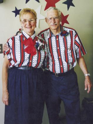 Judy Egeler and her late husband, Cliff, are pictured on July 4, 1998 when they were crowned queen and king at the Leland Fourth of July parade. Courtesy photo