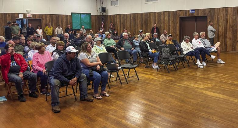 It was standing room only Friday night for a special meeting of the Solon Township Board. Enterprise photo by Brian Freiberger